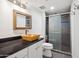 Modern bathroom with tiled shower, vessel sink, and updated fixtures at 7126 N Via Nueva --, Scottsdale, AZ 85258