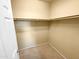 Walk-in closet with neutral walls, carpeted floor, and shelving for organized storage at 12163 W Chase Ln, Avondale, AZ 85323