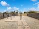 Backyard featuring gravel, pavers, and metal structure at 1405 E Cathedral Rock Dr, Phoenix, AZ 85048