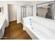 Bright bathroom featuring a soaking tub and a separate glass-enclosed shower at 1405 E Cathedral Rock Dr, Phoenix, AZ 85048