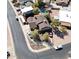 Expansive aerial view of a home showcasing a pool and landscaped backyard in a desirable neighborhood at 1938 N 67Th St, Mesa, AZ 85205