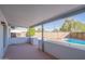 Covered back patio overlooks the beautiful in-ground swimming pool at 2507 E Golden St, Mesa, AZ 85213