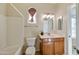 Bathroom with a vanity, bathtub, and a toilet at 2722 E Wesson Dr, Chandler, AZ 85286