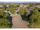 Aerial view of a sand volleyball court with a park and neighborhood in the background at 2726 S Keene --, Mesa, AZ 85209