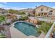 Aerial view of a backyard with swimming pool, landscaping, and patio area at 3482 W Shannon St, Chandler, AZ 85226