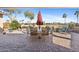 Outdoor patio with comfortable seating and view of the golf course at 3711 N 162Nd Ln, Goodyear, AZ 85395