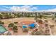 Aerial view highlighting a park's play area and baseball field, perfect for Gathering activities and recreation at 9090 N 86Th Pl, Scottsdale, AZ 85258