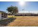 Wide shot showing a desert community with well-maintained lawns and desert landscaping under clear skies at 10019 W Shasta Dr, Sun City, AZ 85351