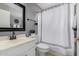 Neutral bathroom featuring tile flooring, a shower and modern fixtures at 1973 E Buena Vista Dr, Chandler, AZ 85249