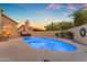 Backyard pool with attached hot tub at 2419 E Goldenrod St, Phoenix, AZ 85048