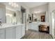 Bright bathroom featuring double sinks, vanity area and spacious shower at 3932 E Torrey Pines Ln, Chandler, AZ 85249