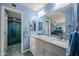 Bathroom featuring double vanity and walk-in shower at 592 Leisure World --, Mesa, AZ 85206