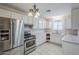 Bright kitchen featuring white cabinets, stainless steel appliances, tile backsplash, and ample counter space at 625 W Central Ave, Coolidge, AZ 85128