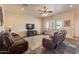 Spacious living room featuring tile floors and lots of natural light at 6786 W Appaloosa Trl, Coolidge, AZ 85128