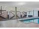 Indoor pool area boasts expansive views of the full basketball court at 7151 E Rancho Vista Dr # 1017, Scottsdale, AZ 85251