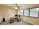 Office with natural light, multiple windows, fan and modern finishes at 7950 E Keats Ave # 150, Mesa, AZ 85209