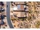 Birds-eye view of the neighborhood featuring desert landscaping, tile roofs, and neighborhood street at 8142 S Open Trail Ln, Gold Canyon, AZ 85118