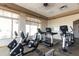 Well-equipped exercise room with modern treadmills, ellipticals, and rowing machines for a complete workout at 8142 S Open Trail Ln, Gold Canyon, AZ 85118