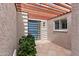 Relaxing courtyard featuring modern patio furniture and stylish pergola at 934 E Cochise Dr, Phoenix, AZ 85020