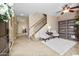 Inviting foyer featuring tile flooring, staircase, and elegant decor at 964 S Henry Ln, Gilbert, AZ 85296