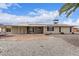 Backyard featuring gravel groundcover, a covered patio, and direct home access at 9703 W Forrester Dr, Sun City, AZ 85351