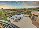 Aerial view showcasing a backyard oasis with a custom pool at 10396 N 133Rd St, Scottsdale, AZ 85259