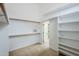 Walk-in closet with neutral carpet, white walls, and built-in shelving and closet rods at 1835 E Brookwood Ct, Phoenix, AZ 85048