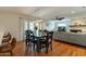 Inviting dining area with modern light fixture and access to outdoor patio at 204 E Del Rio Dr, Tempe, AZ 85282