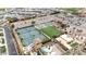 Aerial view of community amenities including pools, tennis courts, and recreational facilities at 3716 E Andre Ave, Gilbert, AZ 85298