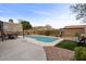 Backyard pool with seating area and sports court at 3716 E Andre Ave, Gilbert, AZ 85298