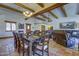 Spacious dining room with wood beams and tile floors at 40445 N 32Nd St, Cave Creek, AZ 85331