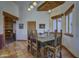 Cozy dining area featuring rustic wood table and comfortable seating at 40445 N 32Nd St, Cave Creek, AZ 85331