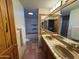 Large bathroom with double sinks, vanity, and separate shower and tub at 40445 N 32Nd St, Cave Creek, AZ 85331