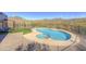 Inviting kidney shaped pool and spa with desert mountain views, and ample patio space at 40445 N 32Nd St, Cave Creek, AZ 85331