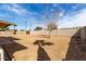 The backyard is spacious with a mature shade tree, brick border and block wall at 4813 N 62Nd Ave, Phoenix, AZ 85033