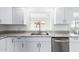 A close up of a modern kitchen design, featuring granite countertops, stainless steel appliances, and white cabinets at 1640 W Charleston Ave, Phoenix, AZ 85023