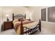 Bedroom features include neutral walls, stylish furnishings and window shutters at 16811 S 11Th Way, Phoenix, AZ 85048