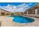 Private pool and spa area includes elevated sunbathing platform and adjacent rock outcropping at 16811 S 11Th Way, Phoenix, AZ 85048