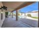 Large patio with pool and backyard views at 318 E Gail Dr, Gilbert, AZ 85296