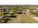 Wide aerial view of a large, well-maintained green park with a soccer field at 3274 E Isaiah Ct, Gilbert, AZ 85298