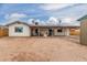 A expansive backyard features a covered patio and ample space, ready for personalization and enjoyment at 627 W Flower Ave, Mesa, AZ 85210