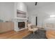 Inviting living room with a striking fireplace, comfortable seating, and stylish decor creates a cozy atmosphere at 8005 N Via De Lago --, Scottsdale, AZ 85258