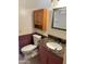 Bathroom featuring a sink with decorative granite countertop, and wood vanity at 8538 E Vista Dr, Scottsdale, AZ 85250