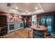 Tastefully designed wine room with custom storage and unique decor at 9921 E Doubletree Ranch Rd, Scottsdale, AZ 85258