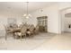 Elegant dining room featuring a chandelier and a decorative china cabinet at 7829 E Softwind Dr, Scottsdale, AZ 85255