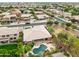 A high angle view of a single story home with a private pool at 15146 W Highland Ave, Goodyear, AZ 85395