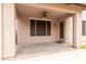 Covered patio featuring a ceiling fan and a view of the backyard at 19075 E Pelican Dr, Queen Creek, AZ 85142