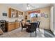 Cozy dining area with built-in cabinets, perfect for intimate meals and gatherings at 2568 N Armour Ave, Mesa, AZ 85215