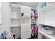 This well-organized closet features shelves, drawers, and hanging rods, perfect for storage at 4473 E Whitehall Dr, San Tan Valley, AZ 85140