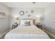 Comfortable bedroom features a well-made bed flanked by mirrored bedside tables with lamps at 7800 E Lincoln Dr # 1007, Scottsdale, AZ 85250